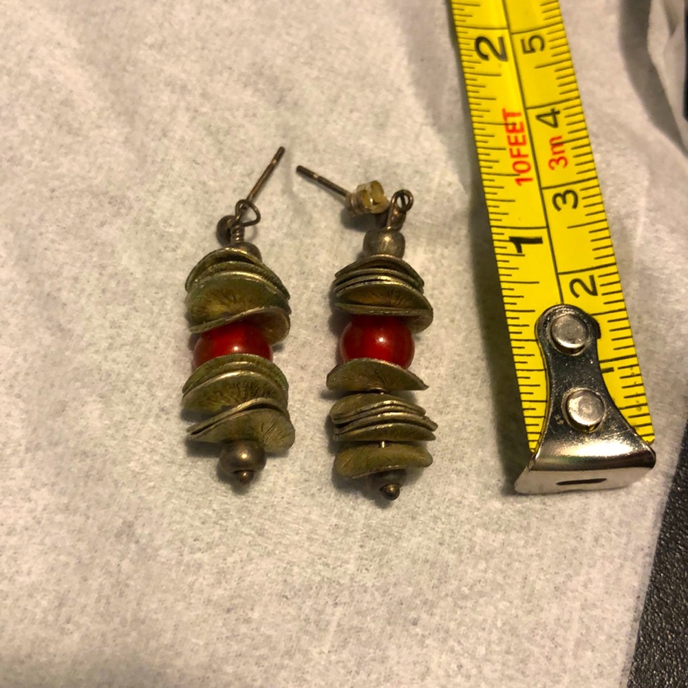 Artisan-made nature-inspired dangle earrings